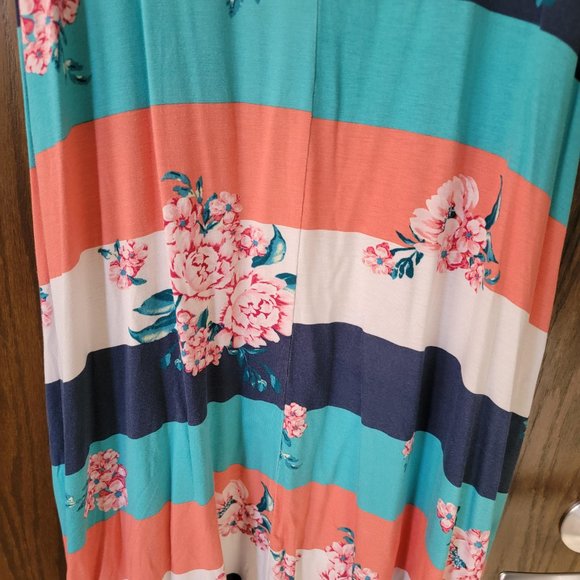 Viamor Striped Floral Dress Size Large - Picture 8 of 10